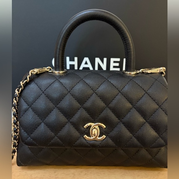 Chanel Small Caviar Coco Top Handle Bag - Picture 4 of 10